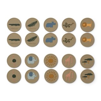 Liewood Memory Spel Safari Oat Easton