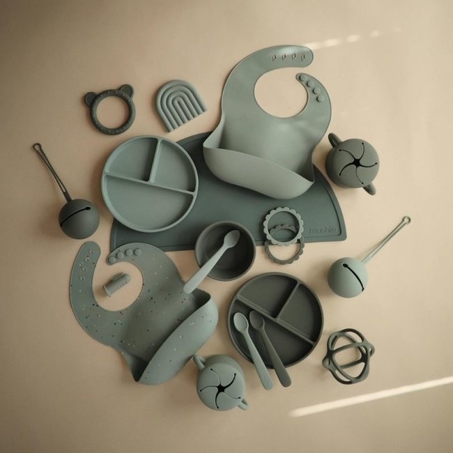 Mushie Placemat Dried Thyme Groen