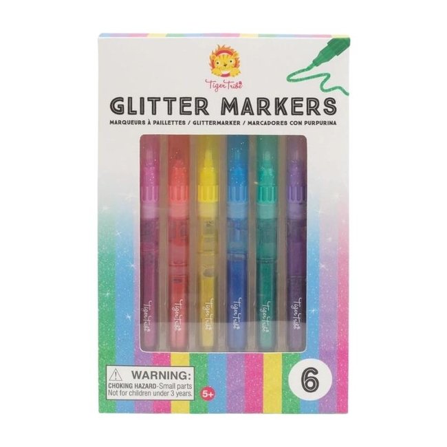 Tiger Tribe Glitter Markers 6 pc.