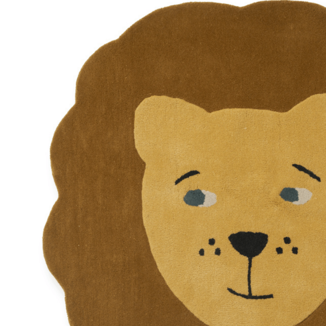 Liewood Vloerkleed Leeuw Jena Rond Bruin