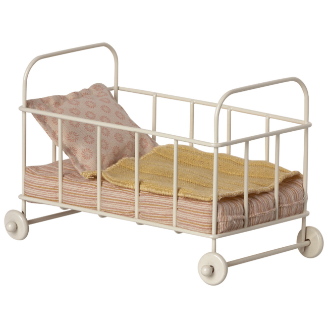 Maileg Babybett Metall Weiß Micro