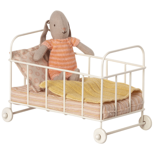 Maileg Babybed Metaal Wit Micro