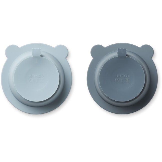 Liewood Suction Bowls Peony Sea Blue 2 Pack