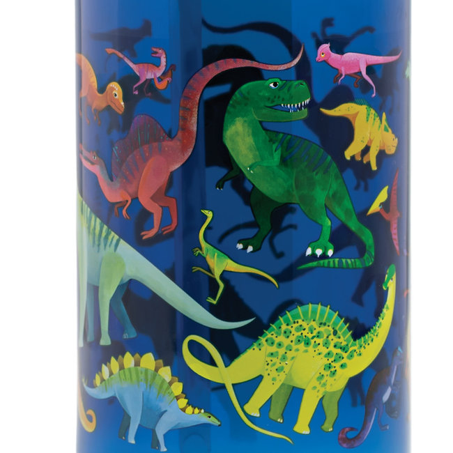 Crocodile Creek Puzzels Trinkflasche mit Strohhalm Dinosaurier