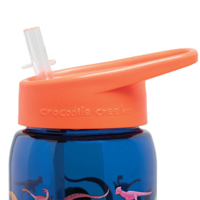 Crocodile Creek Puzzels Drinking Bottle With Straw Dinosaur