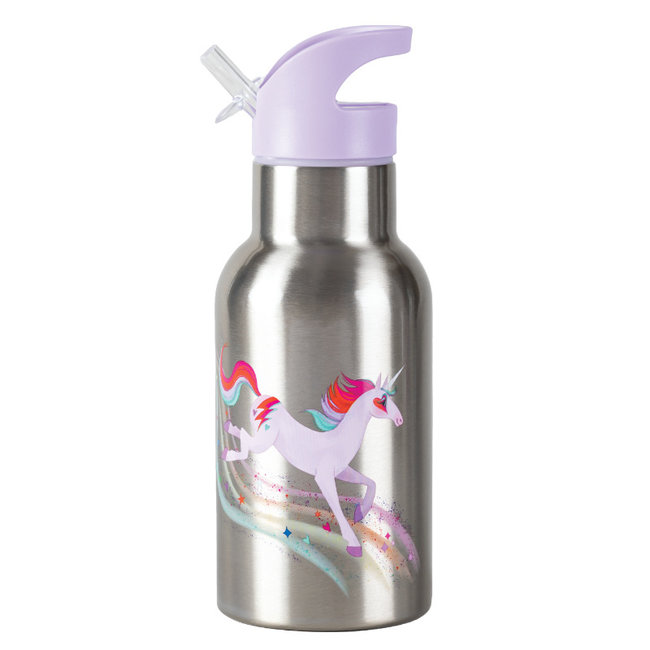 Crocodile Creek Puzzels Drinking Bottle Unicorn Stainless Steel Lilac