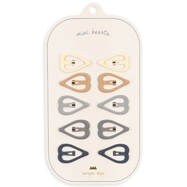 Konges Sløjd Haarspange Herzen Blau 10er Set