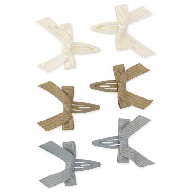 Konges Sløjd Hair Clips Bows Blue 6 Pcs