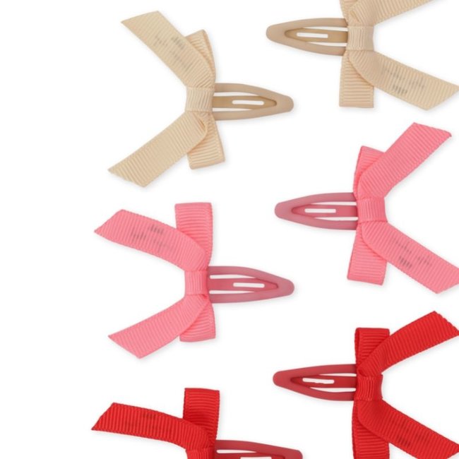 Konges Sløjd Haarspange Schleifen Rosa 6er Set