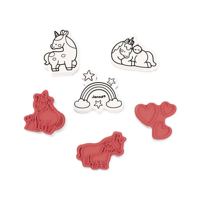 Janod Stempel-Set Unicorns Stampinoo