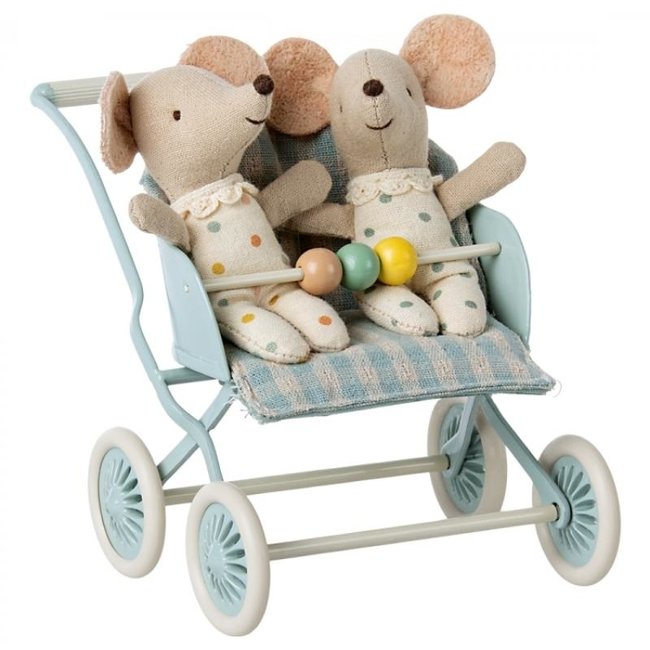 Maileg Stroller Baby Maus My Blue
