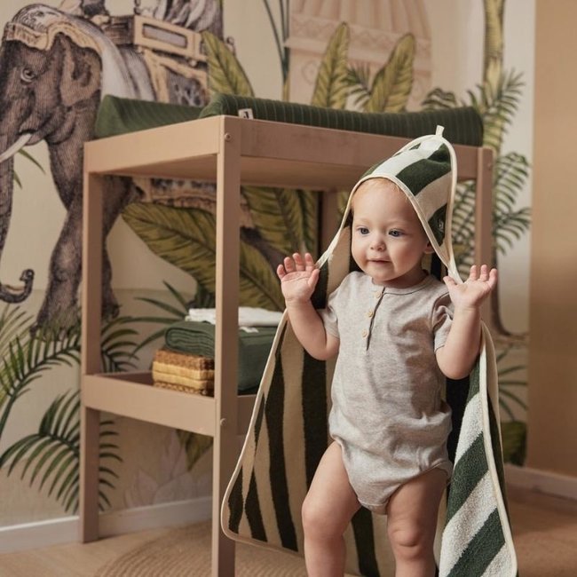 Jollein Towel Stripe Leaf Green