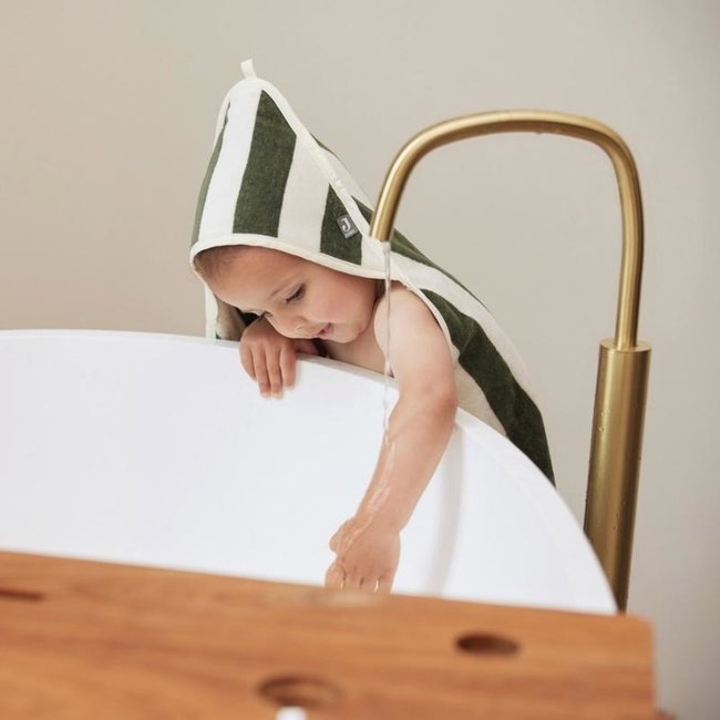 Jollein Towel Stripe Leaf Green