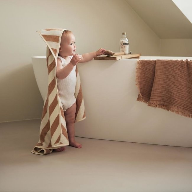 Jollein Badcape Stripe Biscuit Beige