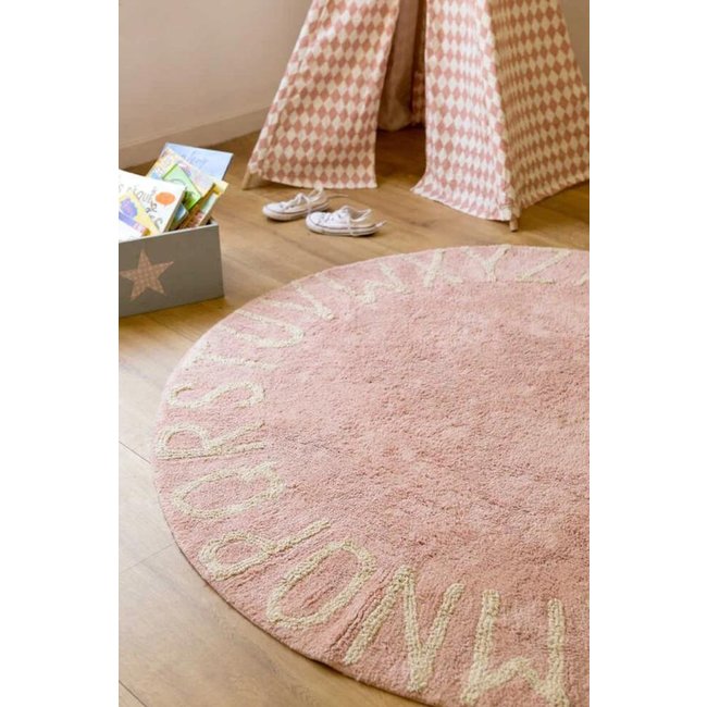 Lorena Canals Teppich Rund ABC Rosa Ø 150 cm