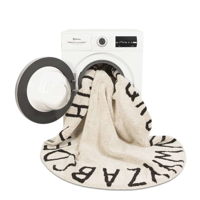 Lorena Canals Rond Vloerkleed ABC Beige Ø 150 cm