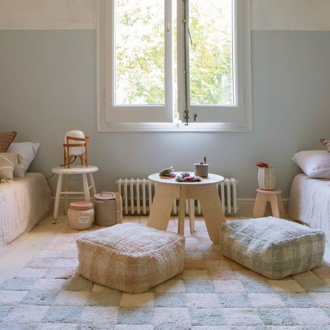 Lorena Canals Pouf Vichy Blue Little Chefs