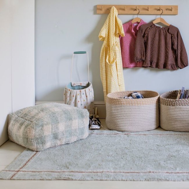 Lorena Canals Pouf Vichy Blau Little Chefs