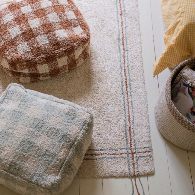 Lorena Canals Pouf Vichy Blau Little Chefs