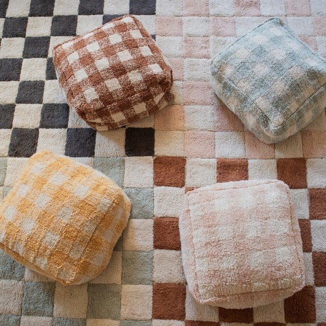 Lorena Canals Pouf Vichy Rosa Little Chefs