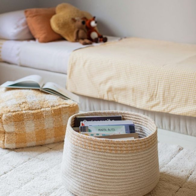 Lorena Canals Pouf Vichy Gelb Little Chefs