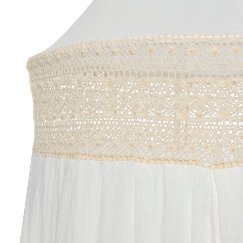 Jollein Baldacchino Vintage In Pizzo Avorio – Altezza 245 Cm – Stile Boho Per Cameretta – 80% Cotone, 20% Poliestere