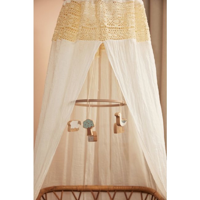 Jollein Veil Boho Lace Vintage Ivory 155 cm