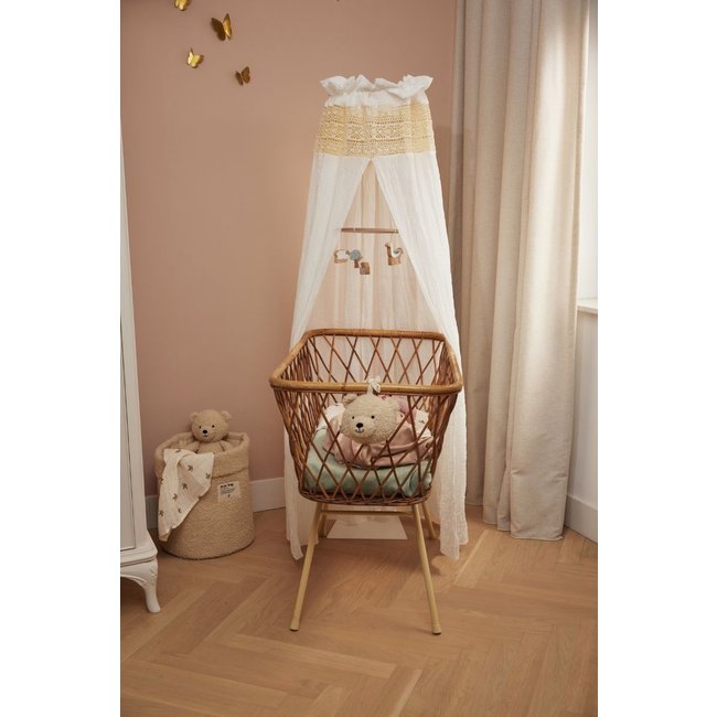 Jollein Betthimmel Boho Lace Vintage Ivory 155 cm