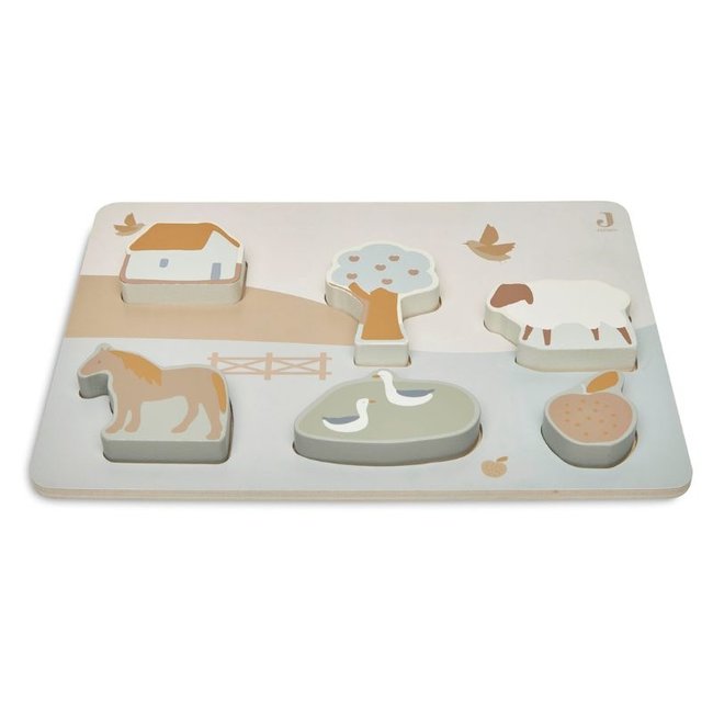 Jollein Holz Puzzle Farm 6 Teile