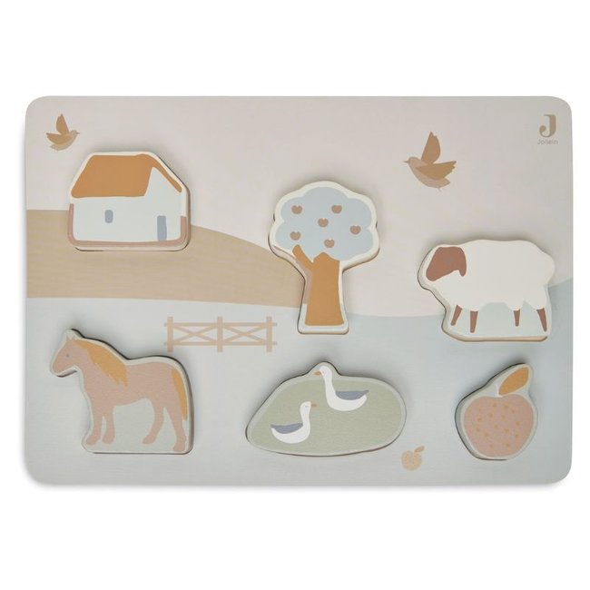Jollein Houten Puzzel Farm 6 st.