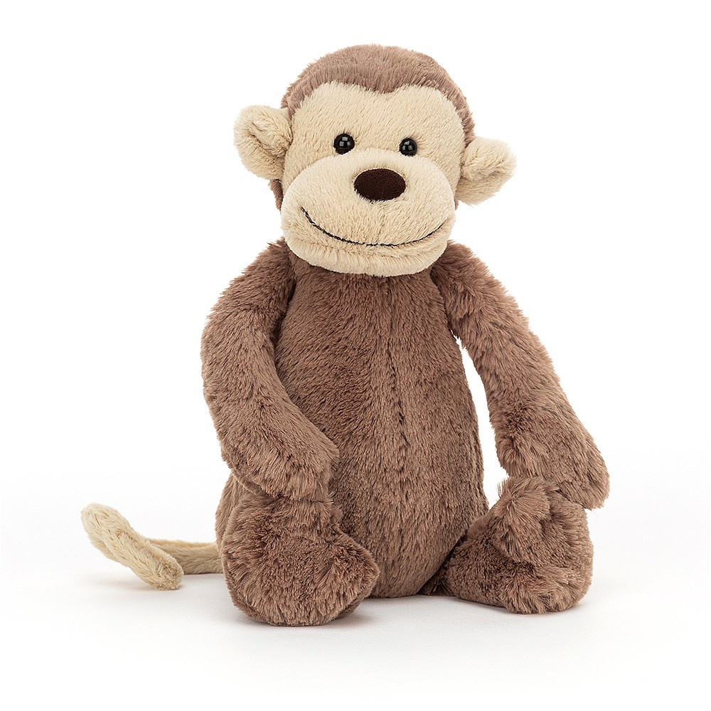 Jellycat Monkey Bashful Soft Toy Brown 31 cm Medium Rocket Toys