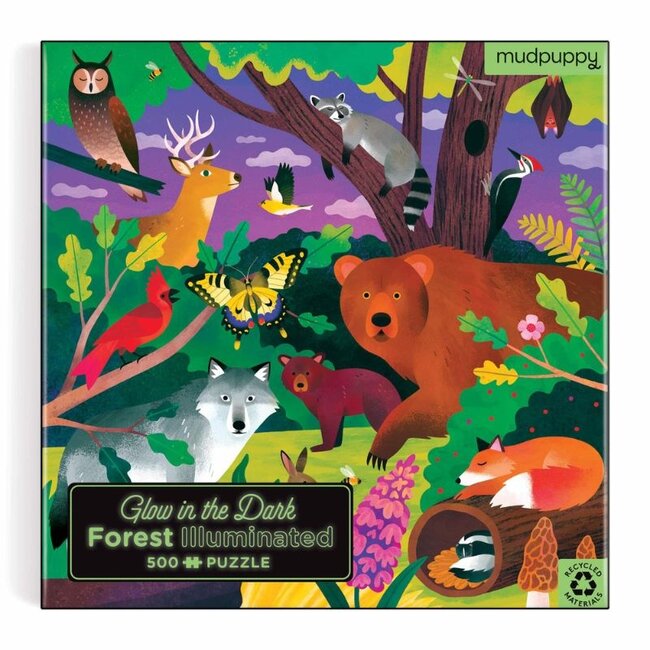 Mudpuppy Glow in the dark Puzzle Forest 500 pc