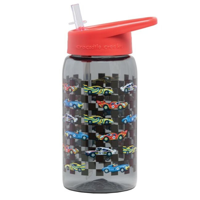 Crocodile Creek Puzzels Drinking Bottle With Straw Race Cars