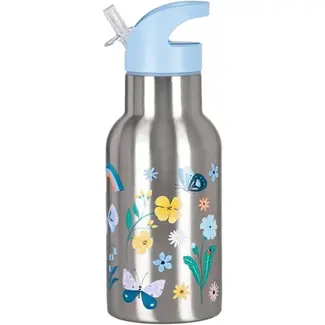 Crocodile Creek Puzzels Drinking Bottle Garden Stainless Steel Blue