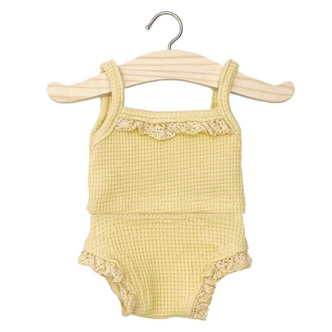 Minikane Doll's underwear Les P'tits Yellow 34 cm