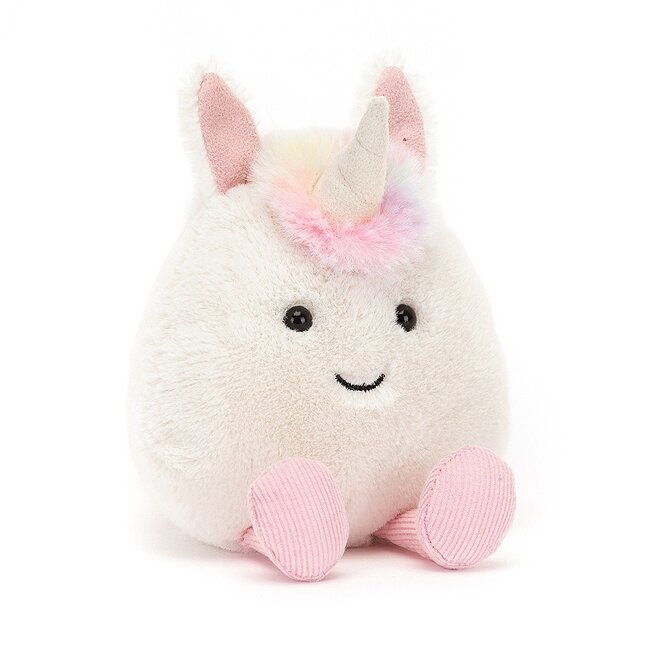 Jellycat Unicorn Amuseabean Knuffel 10 cm