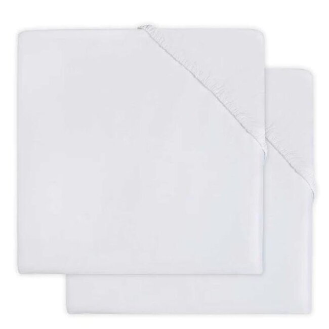 Jollein Fitted Sheet Flannel Crib 40/50x80/90cm 2 Pack