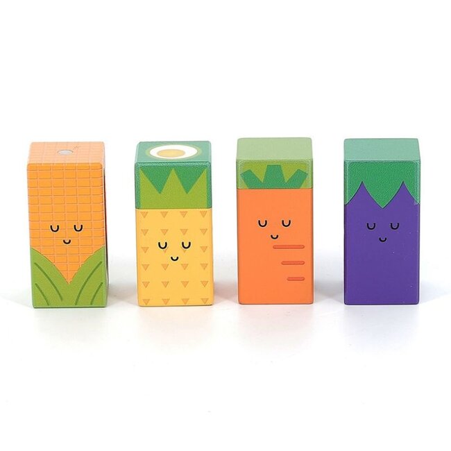 Vilac Musical Blocks Wood Fruit Vegetables 7414