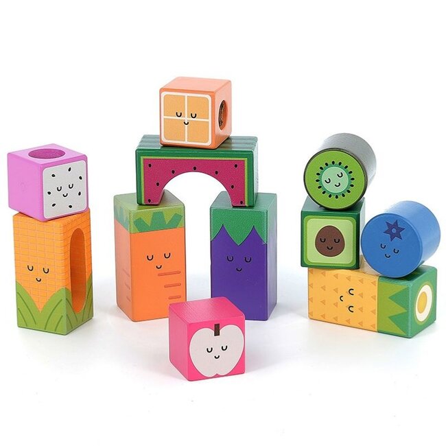 Vilac Musikalische Blöcke Holz Obst Gemüse 7414