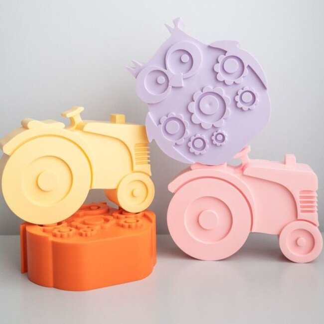 Blafre Lunch Box Tractor Pink Compartments