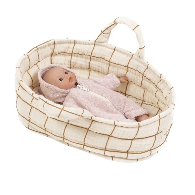 Minikane Puppen-Tragekorb Beige 17 cm