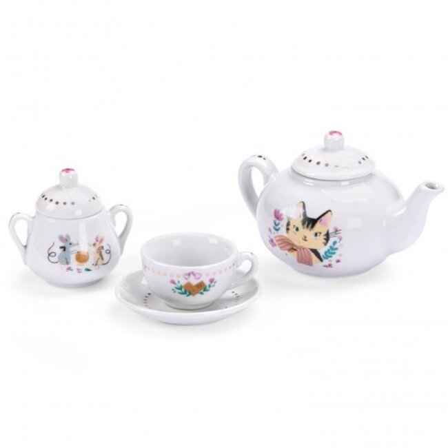 Moulin Roty Theeservies Parisiennes In Koffer Blauw