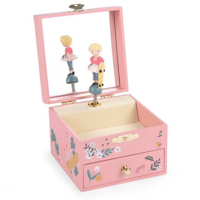 Moulin Roty Speelgoed Musical Jewellery Box Les Parisiennes Pink