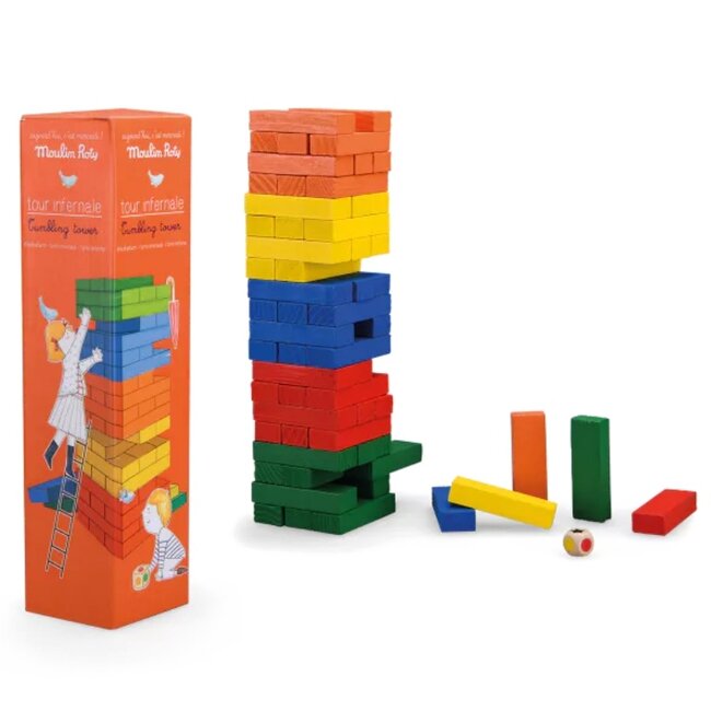 Moulin Roty Wobble Tower Game Aujourd'hui - Wooden Games - Rocket Toys -  Rocket Toys