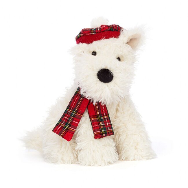 Jellycat Hond Munro Scottie Winter Knuffel 21 cm