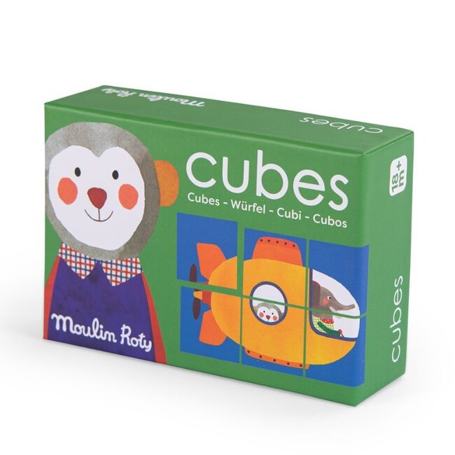 Moulin Roty Speelgoed Blokpuzzel Les Popipop Hout