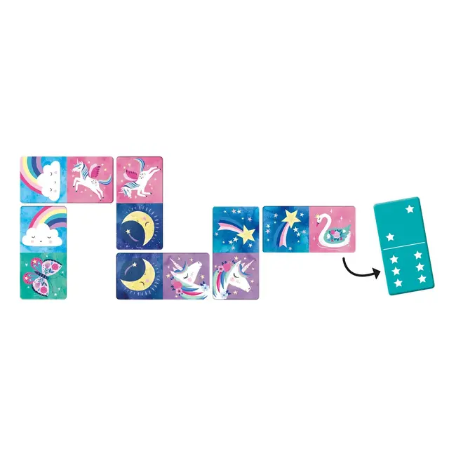Mudpuppy Domino Unicorn Spel Dubbelzijdig