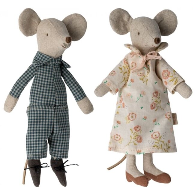 Maileg Opa & Oma Muis In Sigarendoos