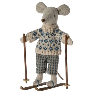 Maileg Dad Mouse Winter Ski Set