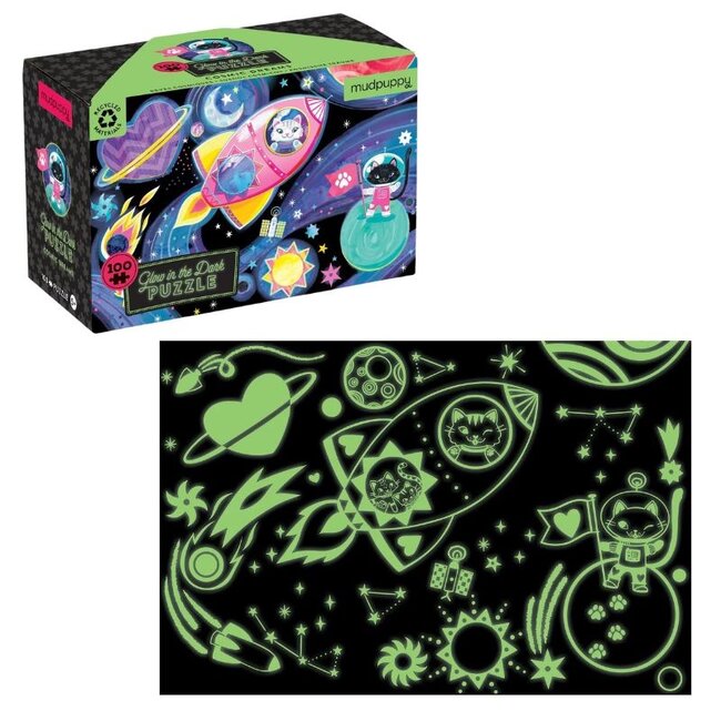 Mudpuppy Glow in the dark puzzel Cosmic 100 st.